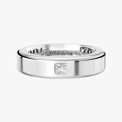 Camelins Princess-Cut (0.19 ct) Men's Diamond Wedding Ring